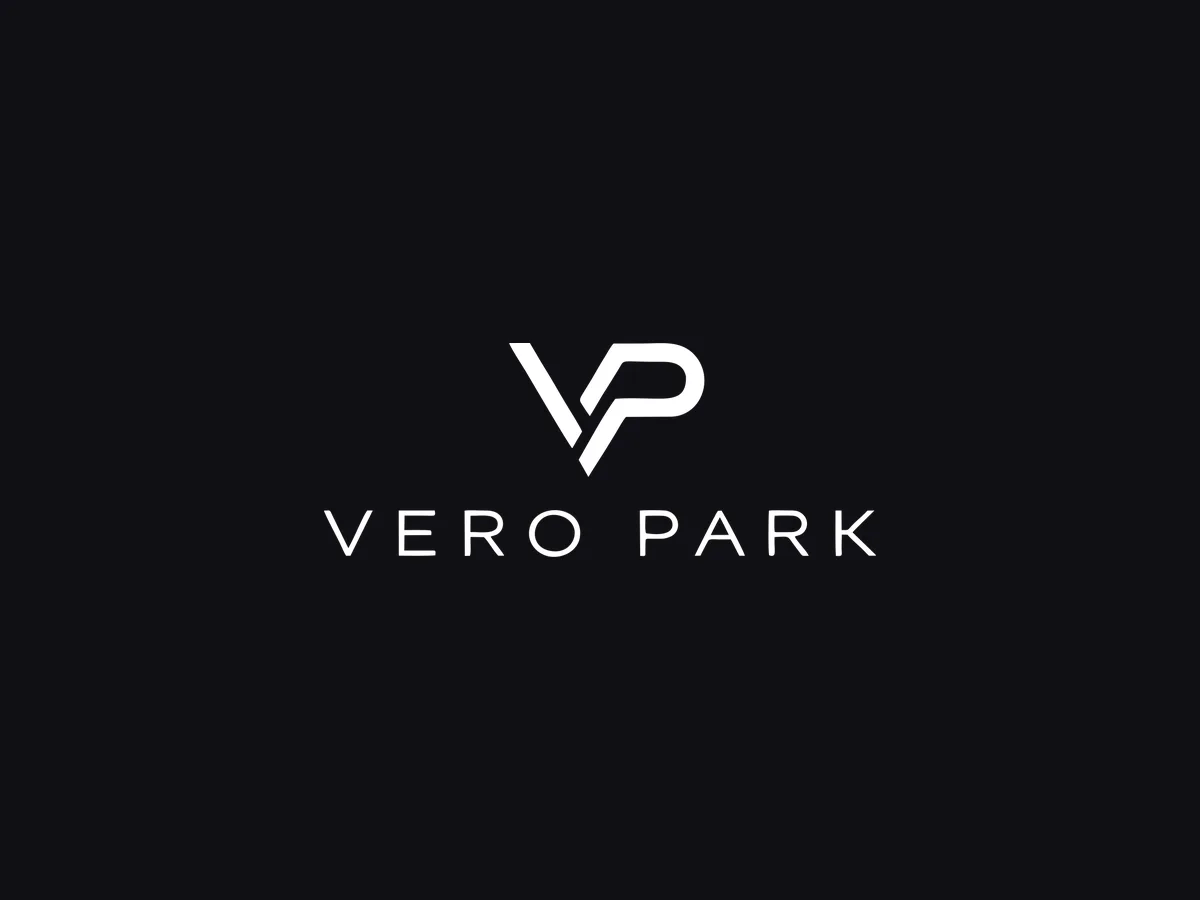 Logotipo do Vero Park, o estacionamento do grupo